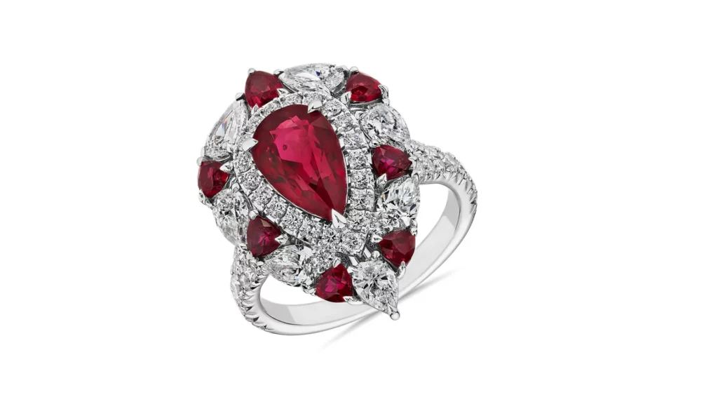 The ruby set in the ring
