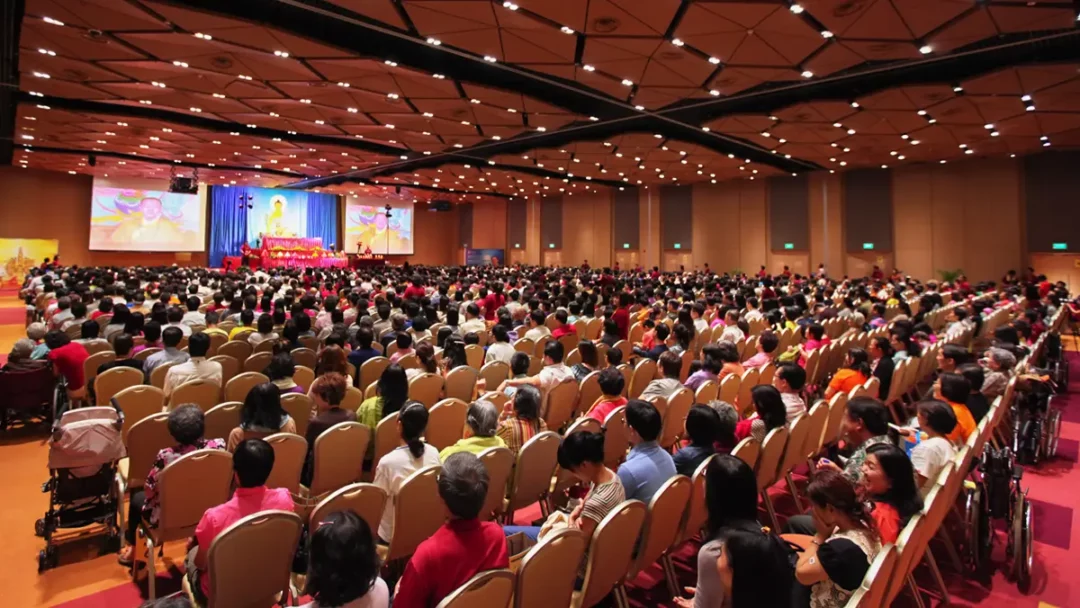 菩提禪修機構在新加坡舉辦浴佛節法會的活動現場