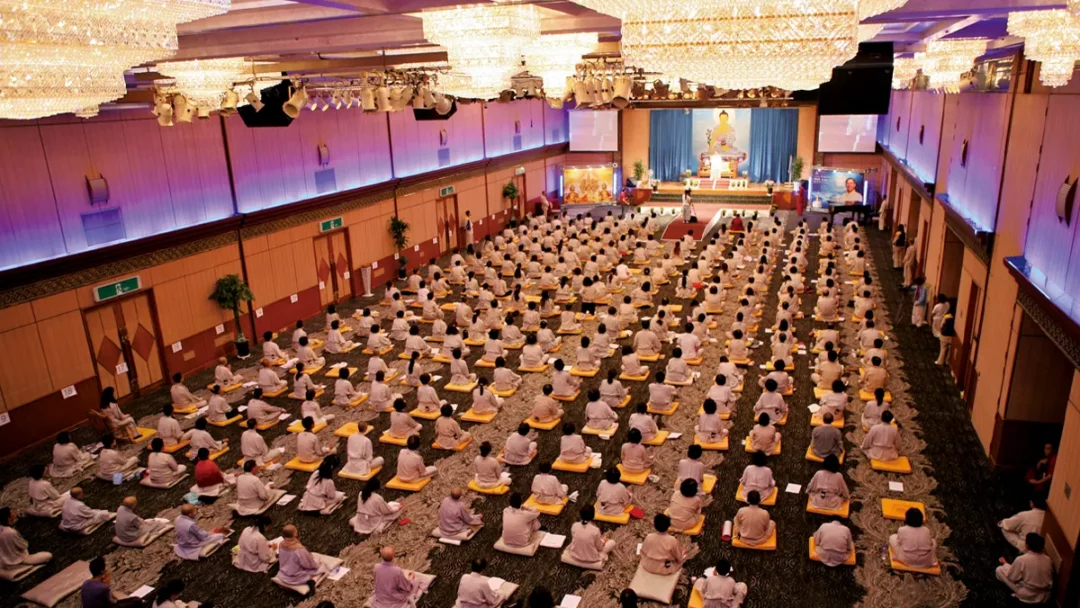 菩提禪修機構在韓國舉辦禪修三級班，活動會場鳥瞰拍攝