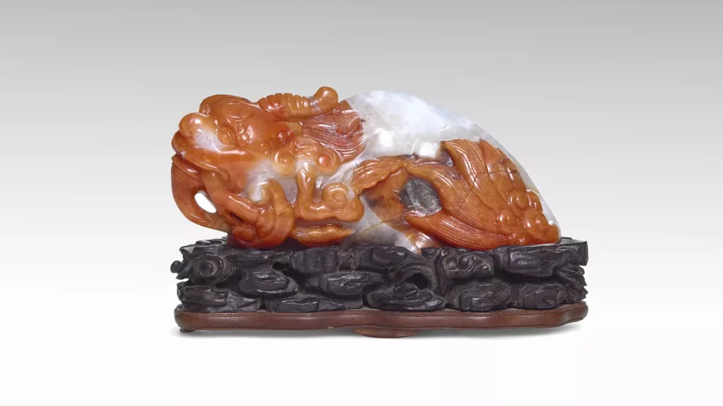 Southern Red Agate Carved Qilin | Qing Dynasty, 18/19th Century