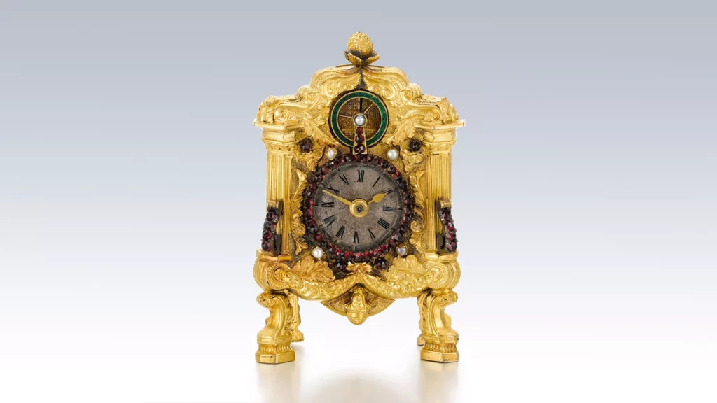 黃金飾仿寶石迷你座鐘