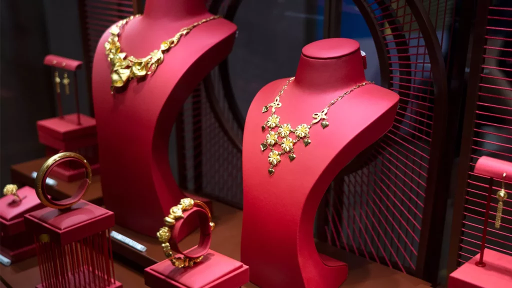 黃金首飾陳列展示