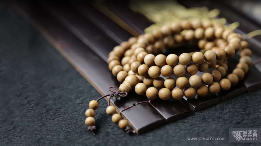A rosary made of sandalwood