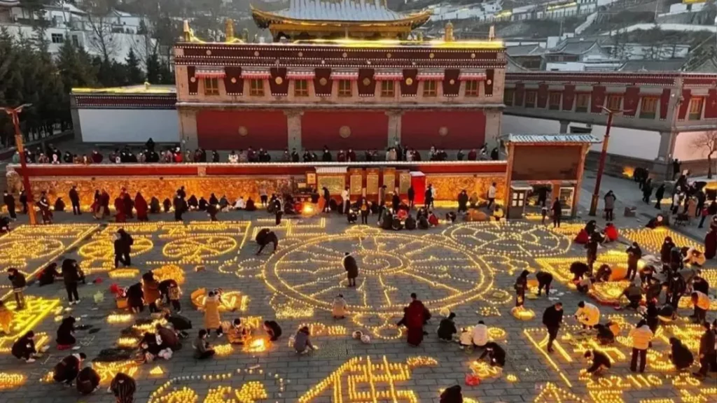 Lama Tsongkhapa Day being held in Tibetan Buddhist monastery