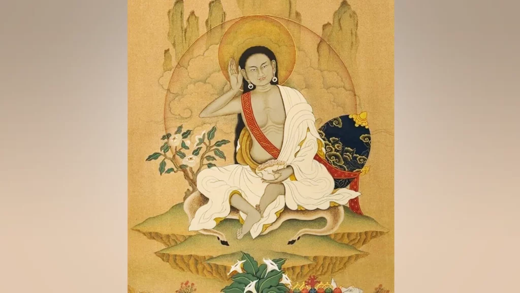 藏傳佛教大師，密勒日巴尊者的畫像