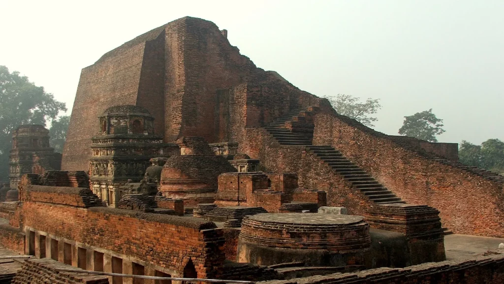 The site of Nalanda Temple in ancient India