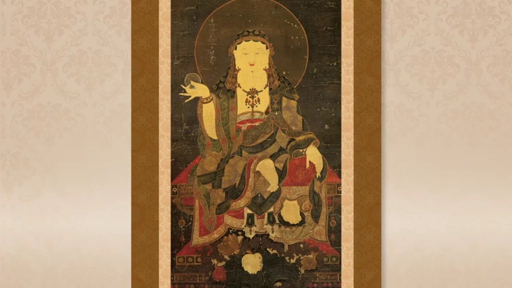 明代十六世紀的地藏王菩薩唐卡
