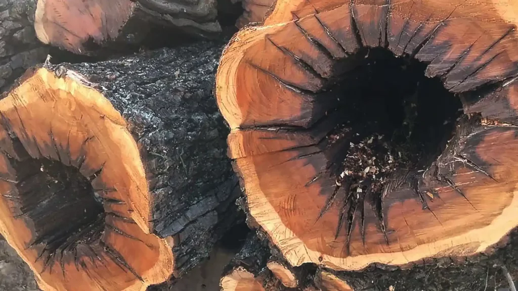 百年以上的雷擊棗木