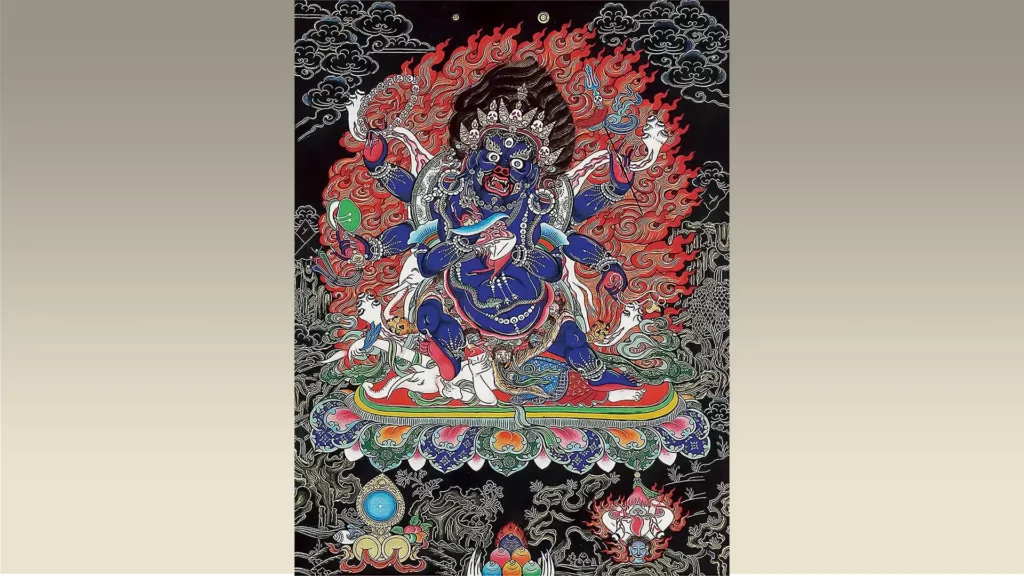 六臂大黑天(梵文:瑪哈嘎拉)畫像