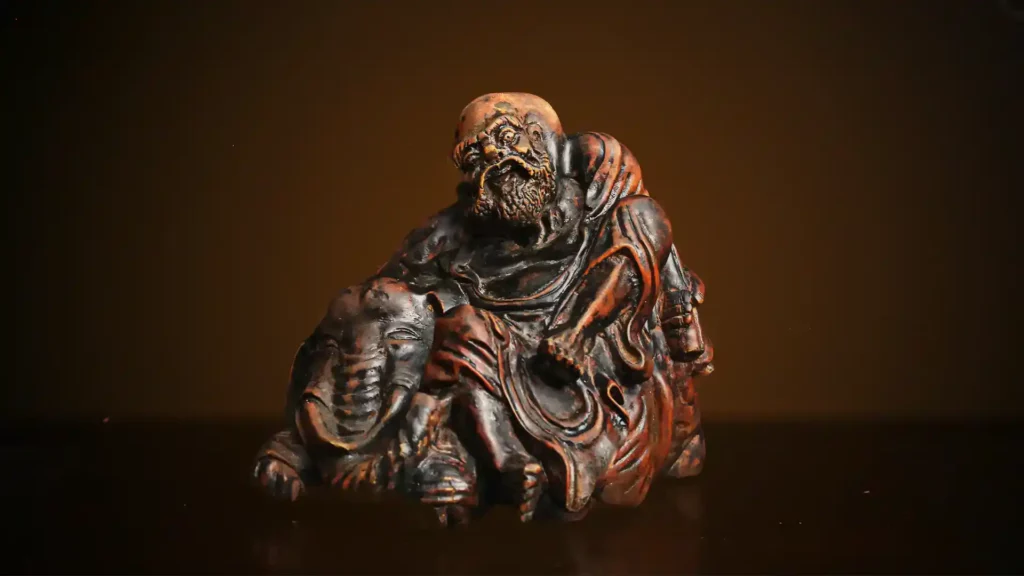 黃楊木騎象羅漢