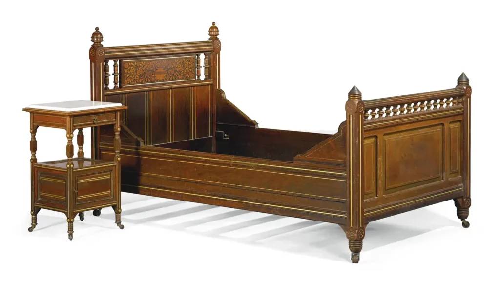 美國酸枝木-單人床和床頭櫃