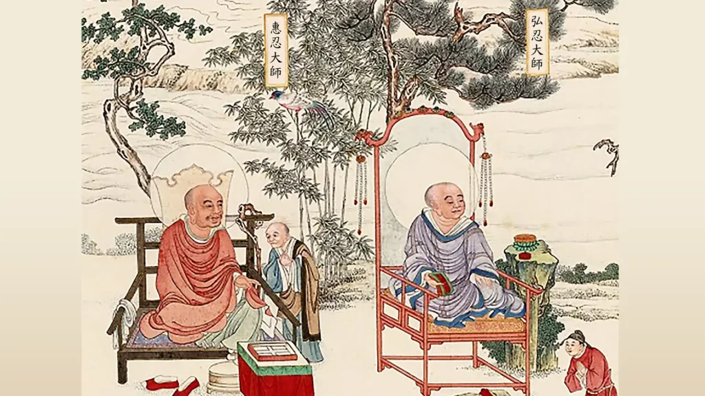 東忍大師與五祖禪師畫像