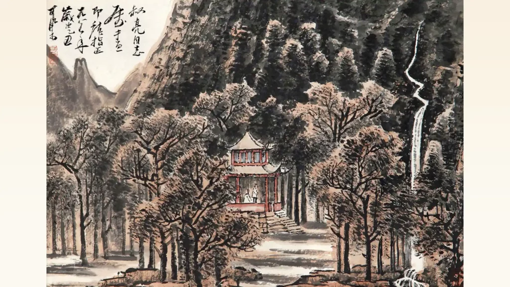 李可染山水畫創作,《愛晚亭》1979年作