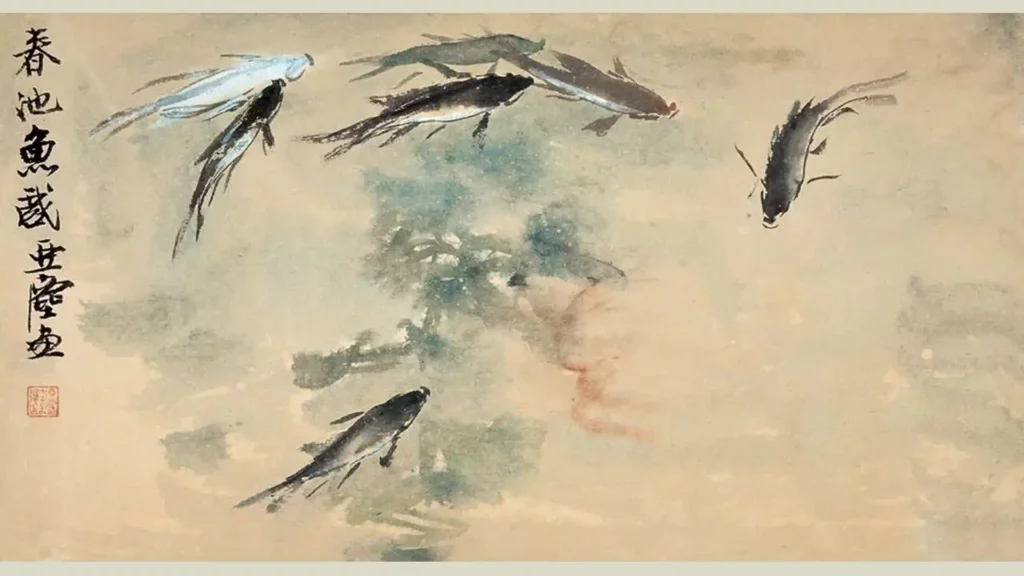中国美術　汪亞塵　肉筆画　金魚 金鱼先生——汪亚尘- Grandmaster JinBodhi 金菩提宗师