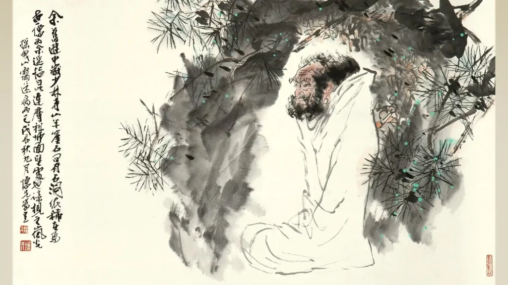 范曾作品《達摩面壁圖》