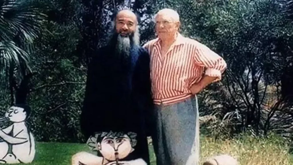 黃大千與畢卡索的合影