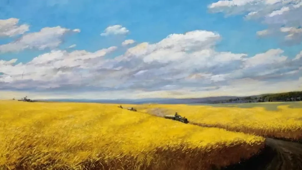 吳作人作品《金色的海洋》