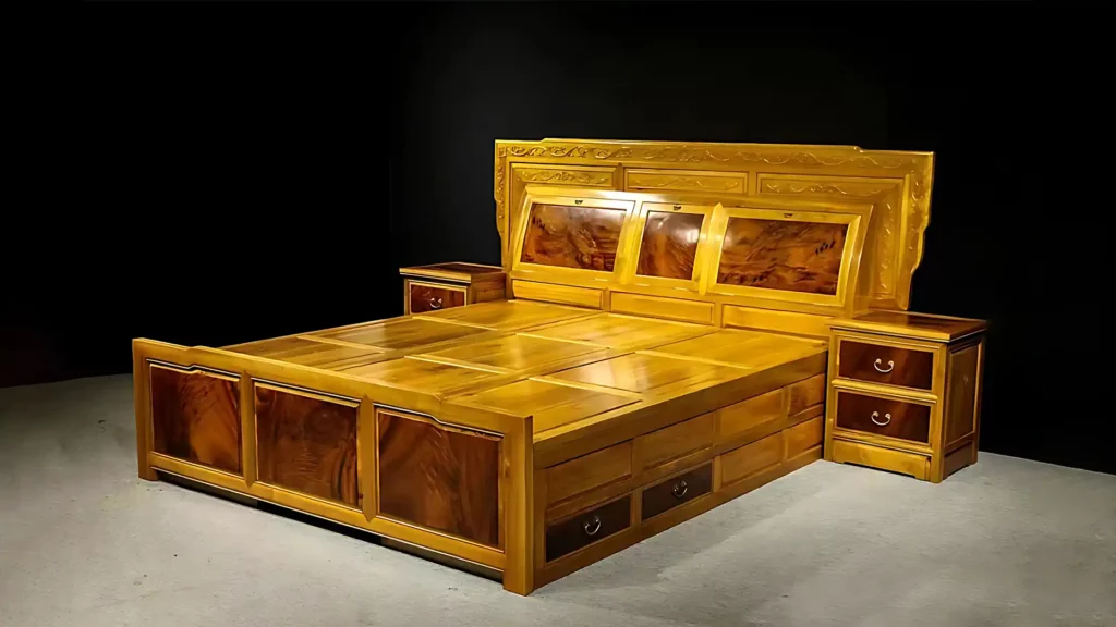 金絲楠木床榻