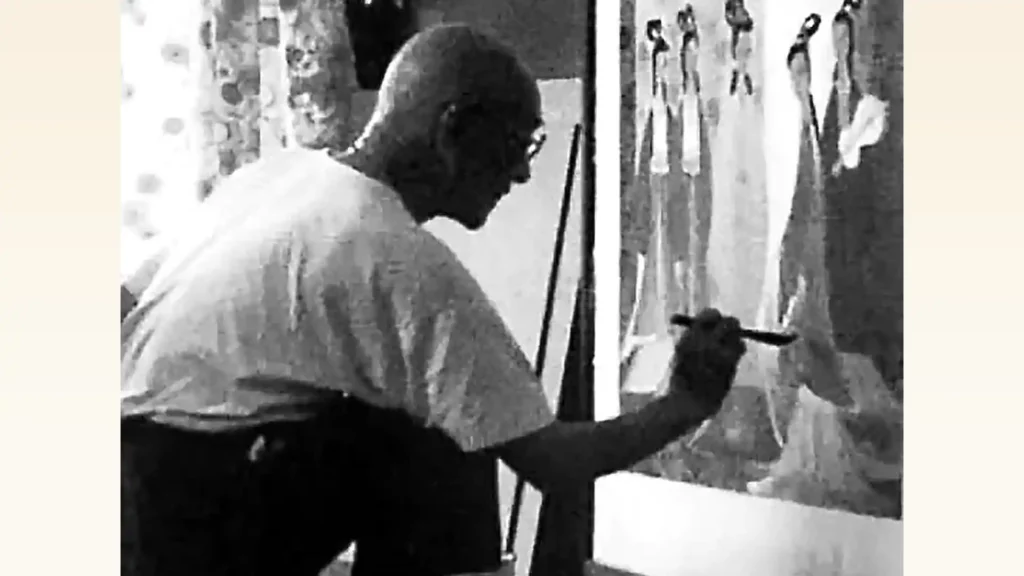 林風眠持筆創作