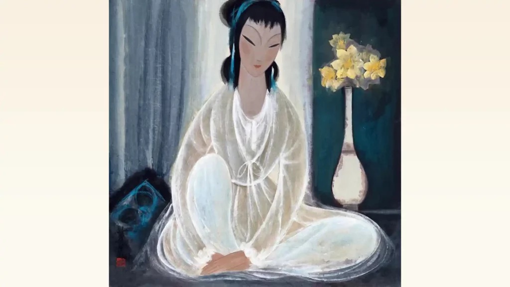 林風眠作品《白衣仕女》