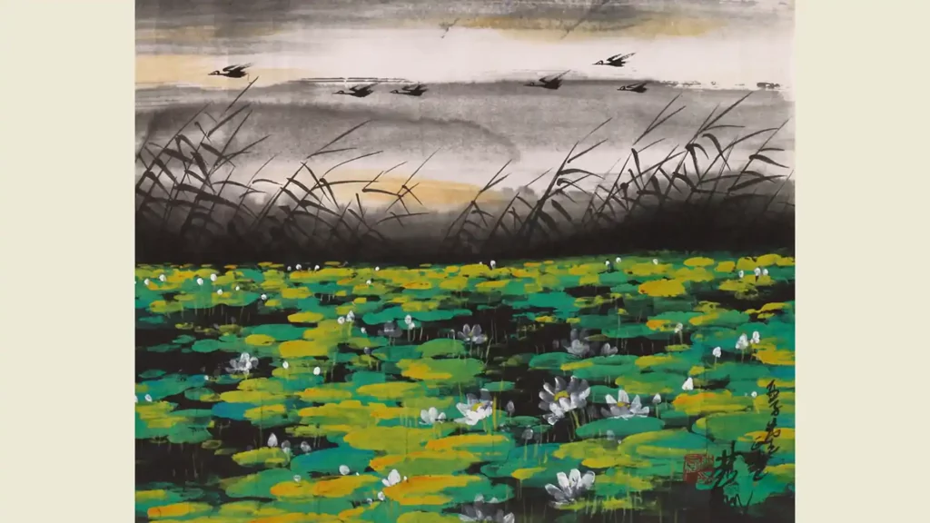 林風眠作品《荷塘暮色》