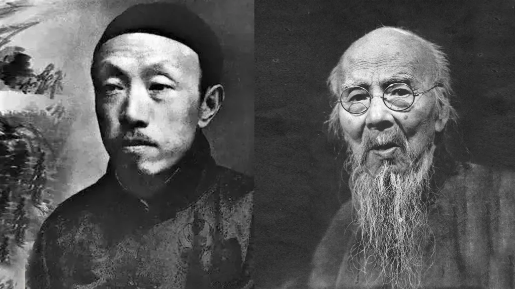 中國畫畫家陳師曾（左），中國十大畫家齊白石（右）
