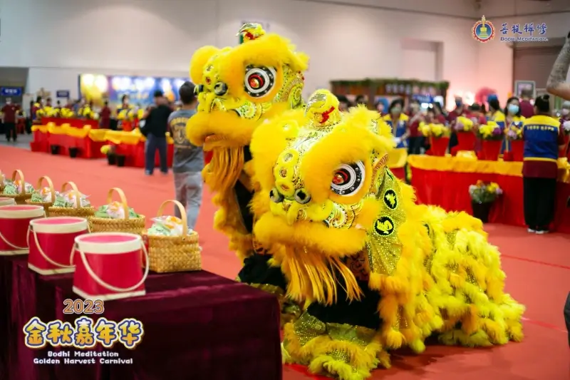 Greetings from the lion dance performers