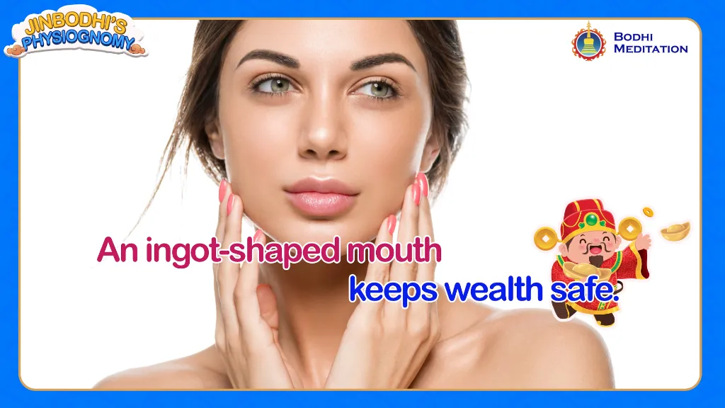 The man with good fortune has an ingot-shaped mouth.