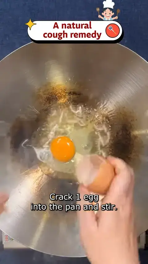 Try this delicious “Ginger Fried Egg” recipe to help relieve your cough.